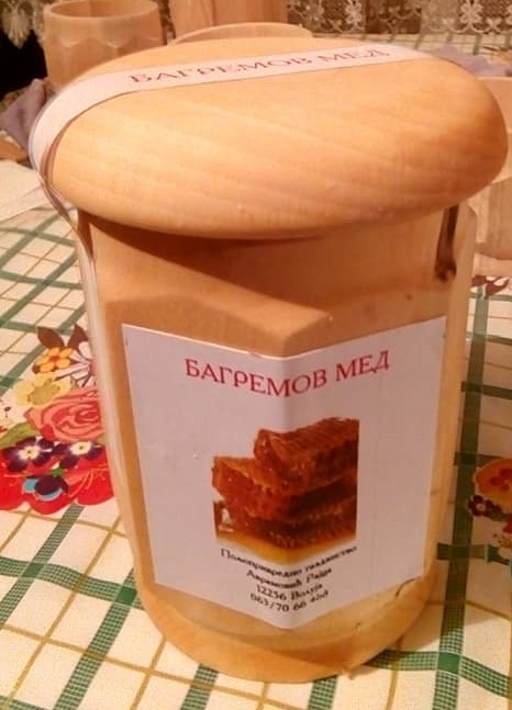 Poklon pakovanje - Med u tegli od drveta lipe